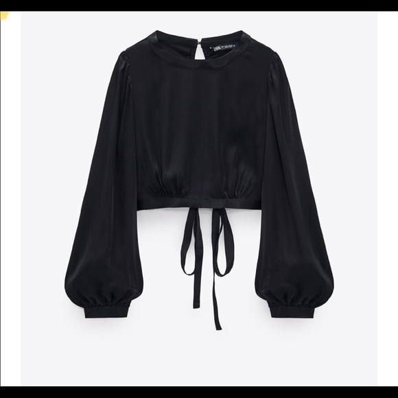 Zara Satin Effect Crop Top - Picture 8 of 9